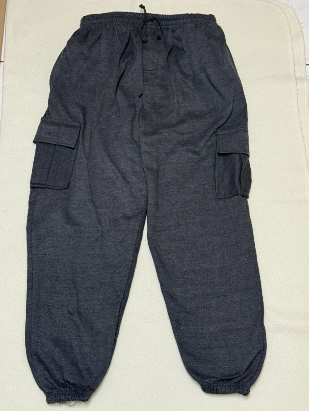 VTG NWT Classic by Ten West Men's Cargo Sweatpants - Charcoal Gray - XXL